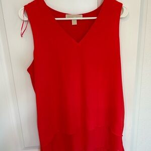 Michael kors Vivid coral V-Neck Blouse